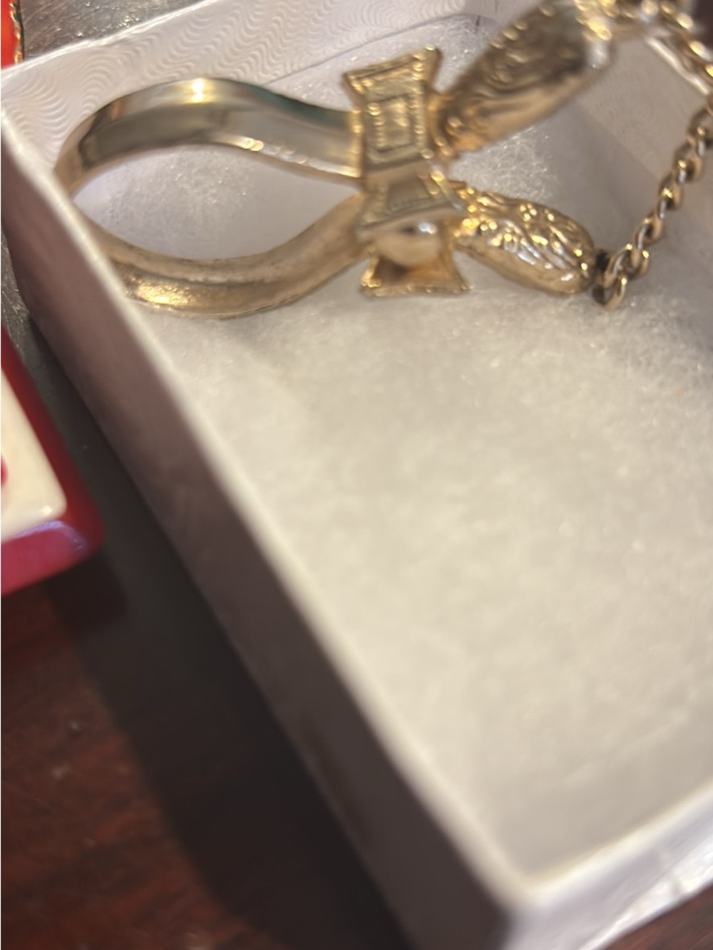 Vintage gold tone Watch/Glove Holder